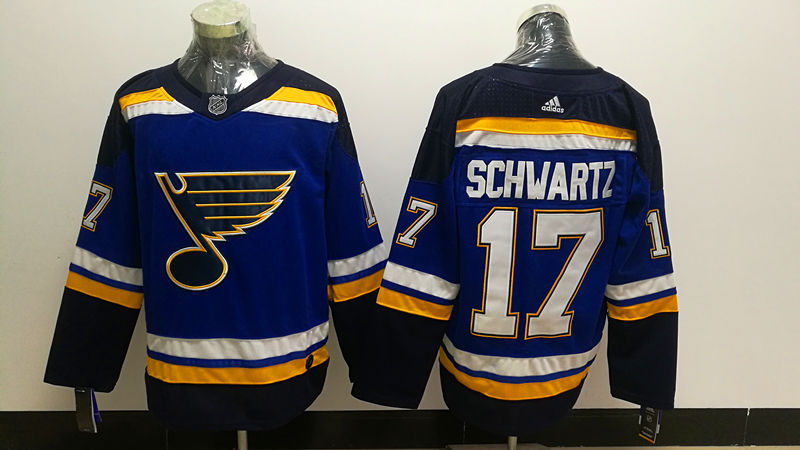 Men's St. Louis Blues Jaden Schwartz #17 Blue Home Breakaway Jersey